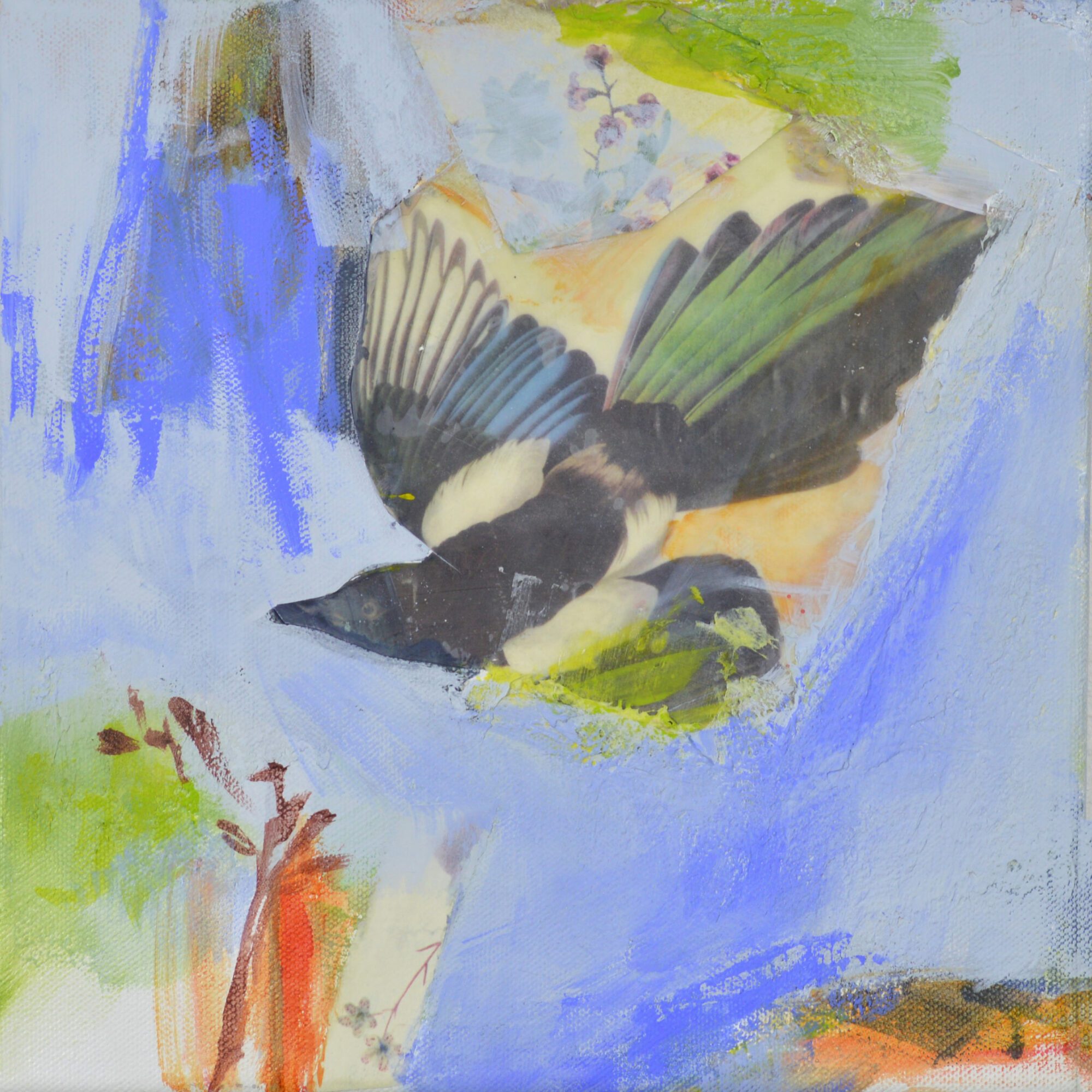 Bird Descending, painting by Julia Rymer